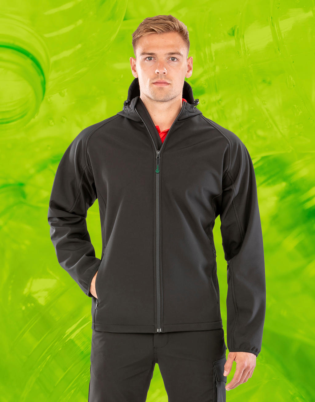 Men's Recycled 3-Layer Hooded Softshell - Jacket | 21433