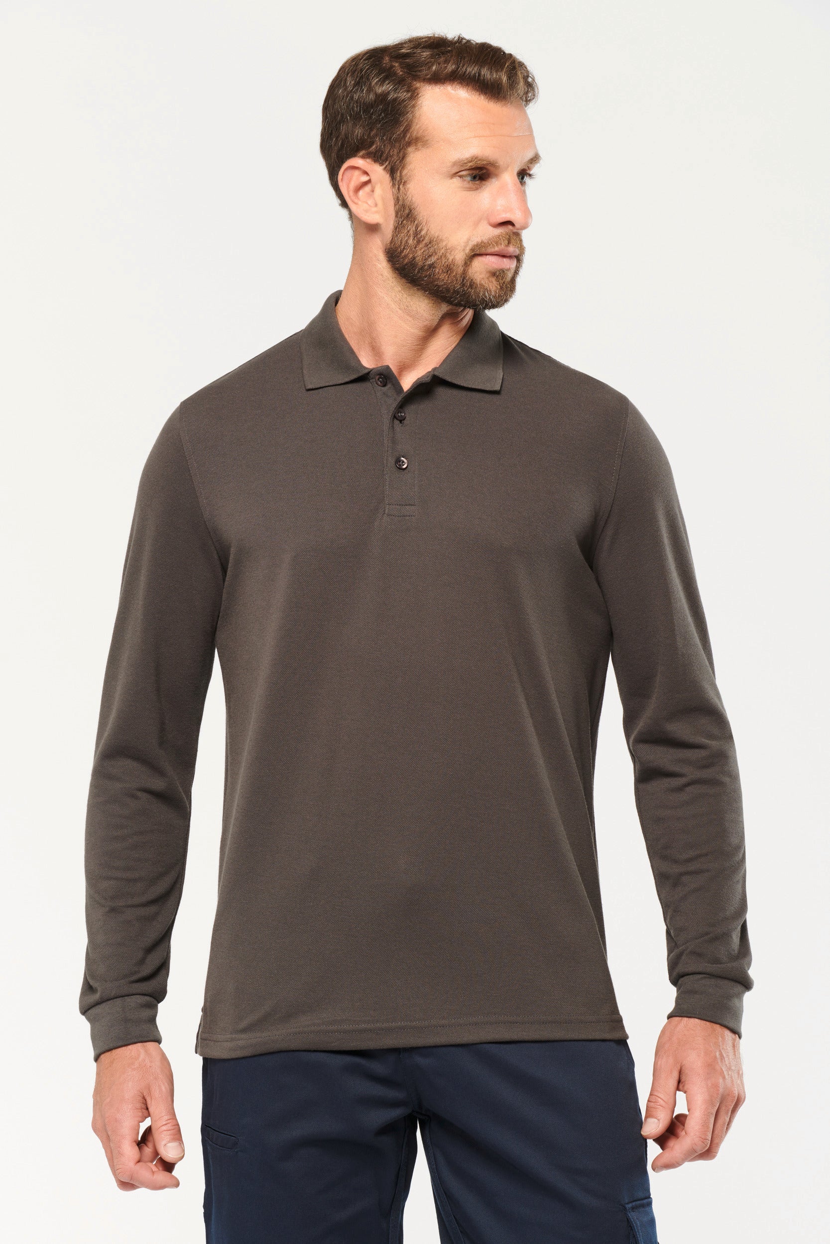 Men's Long-sleeved Polo Shirt | WK276