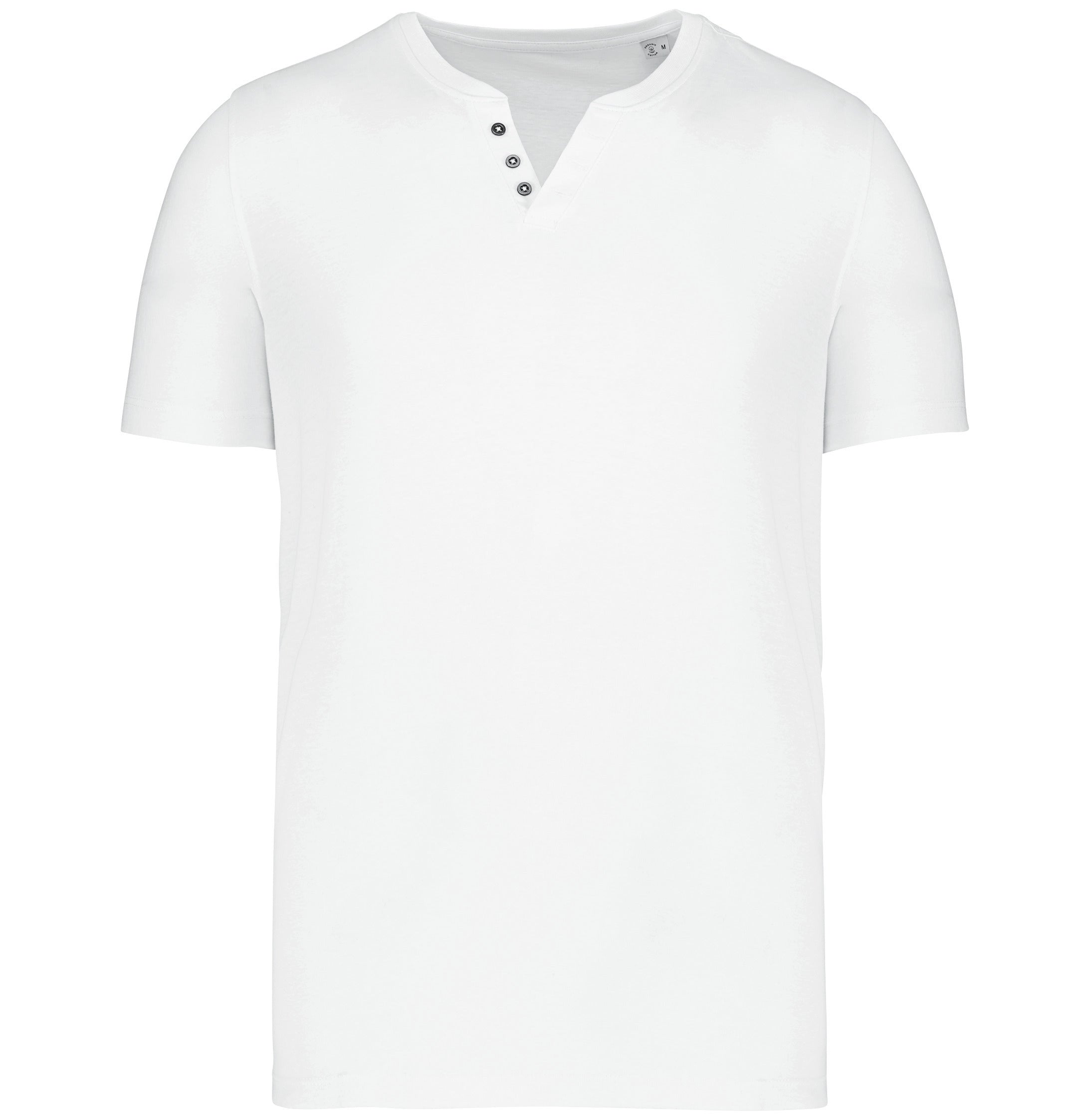 V-neck T-shirt With Buttons - 140 Gsm - KNS302