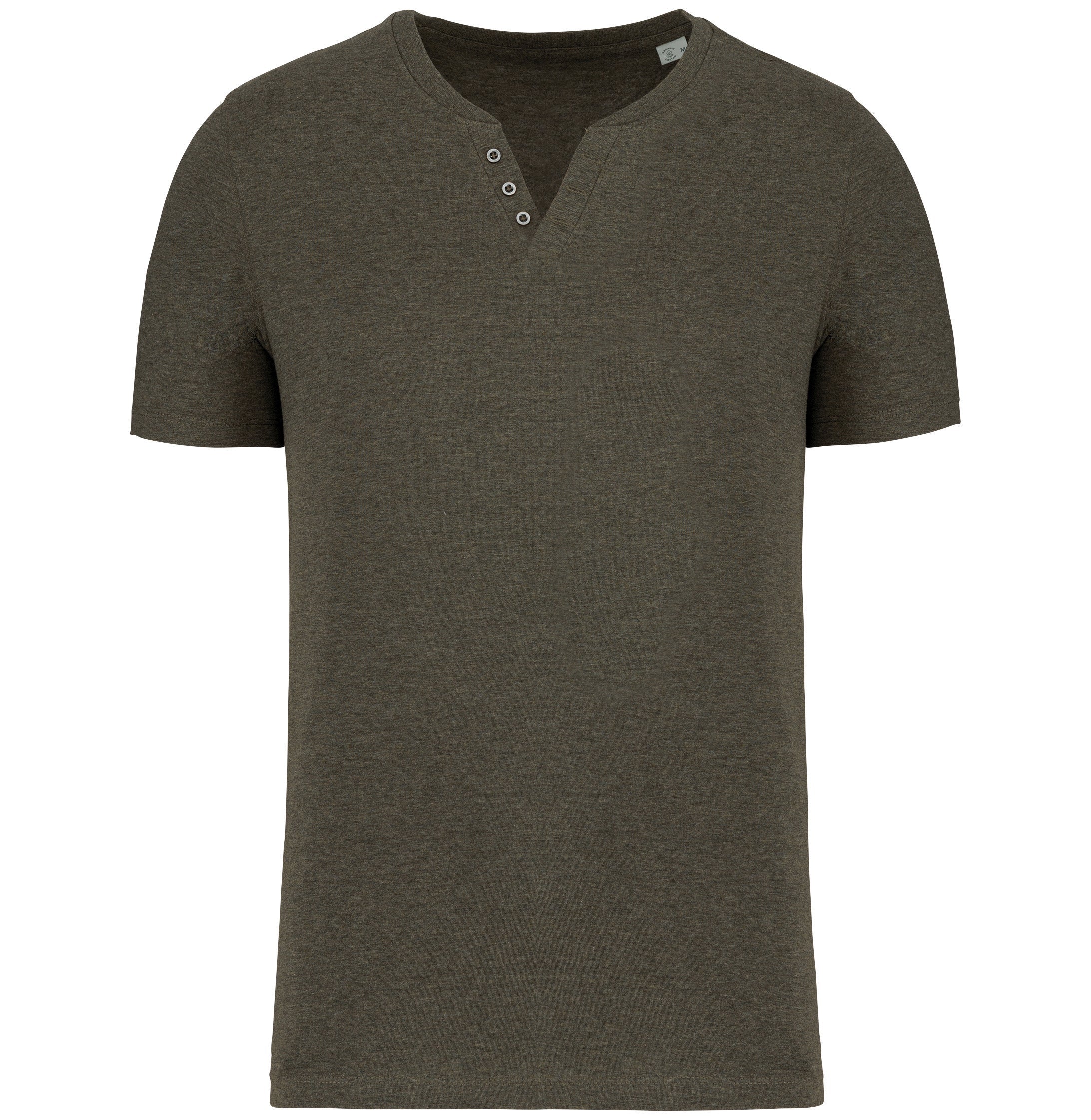 V-neck T-shirt With Buttons - 140 Gsm - KNS302