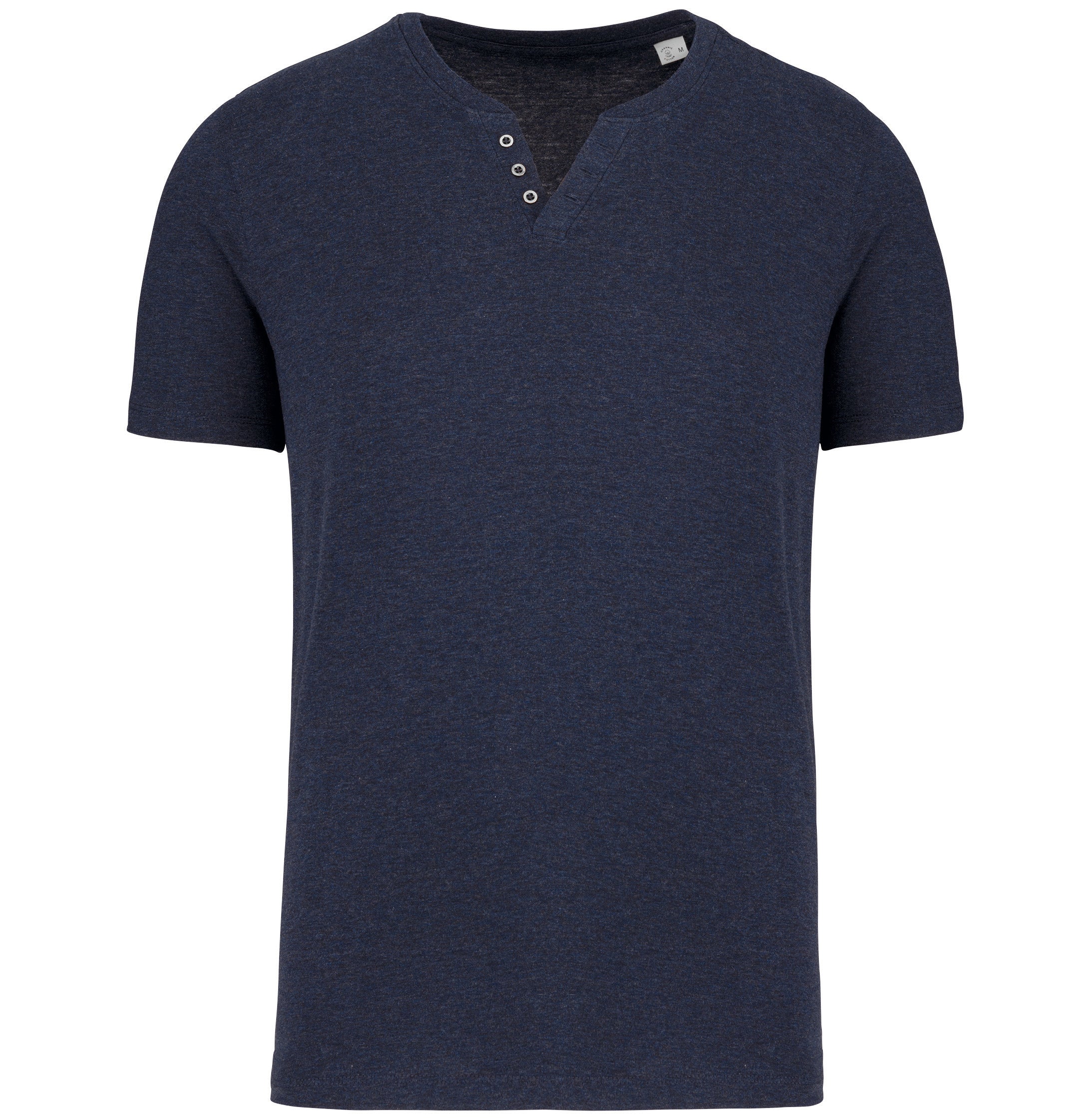 V-neck T-shirt With Buttons - 140 Gsm - KNS302