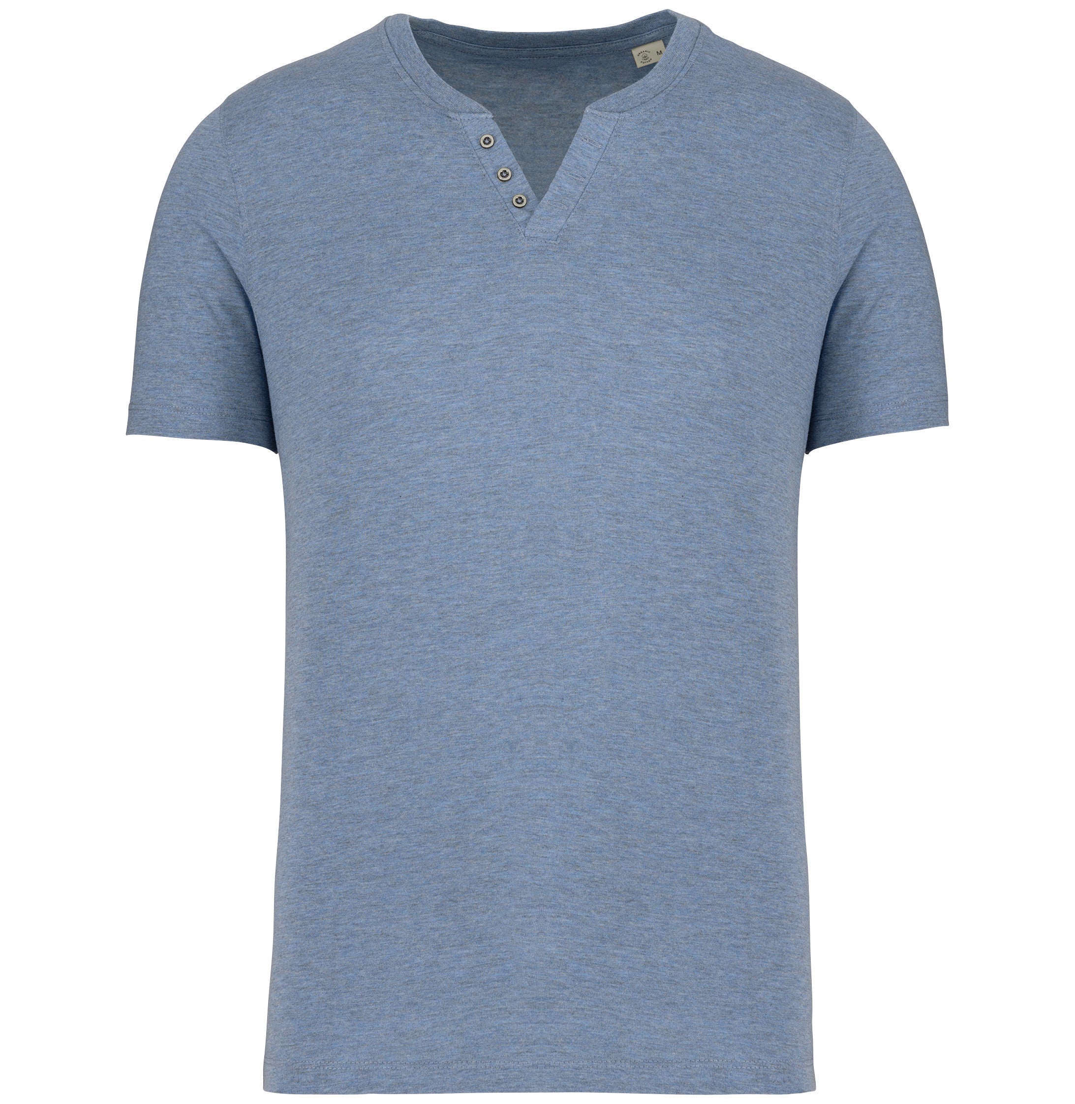 V-neck T-shirt With Buttons - 140 Gsm - KNS302