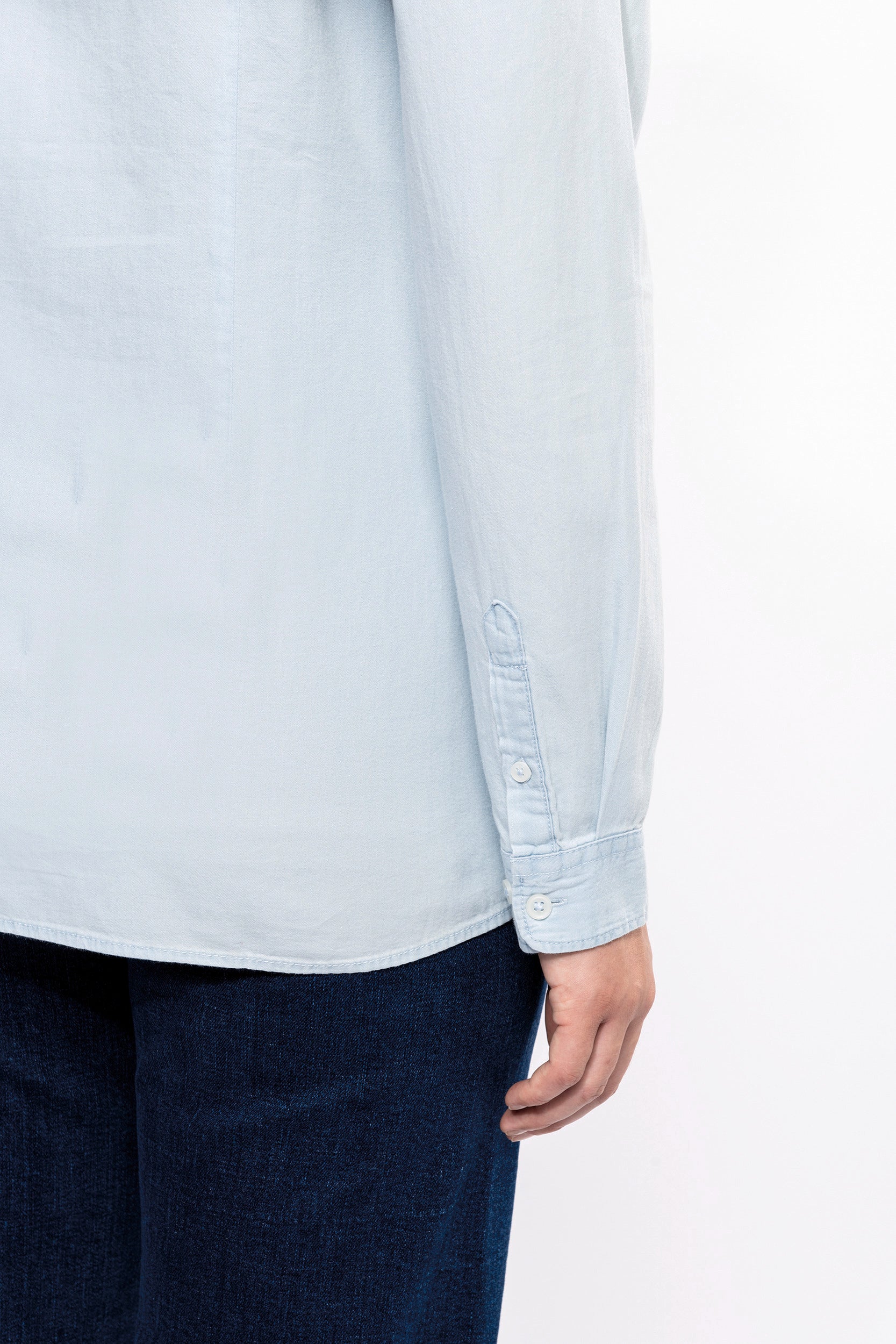 Ladies’ Faded  Shirt In Cotton Twill - KNS501