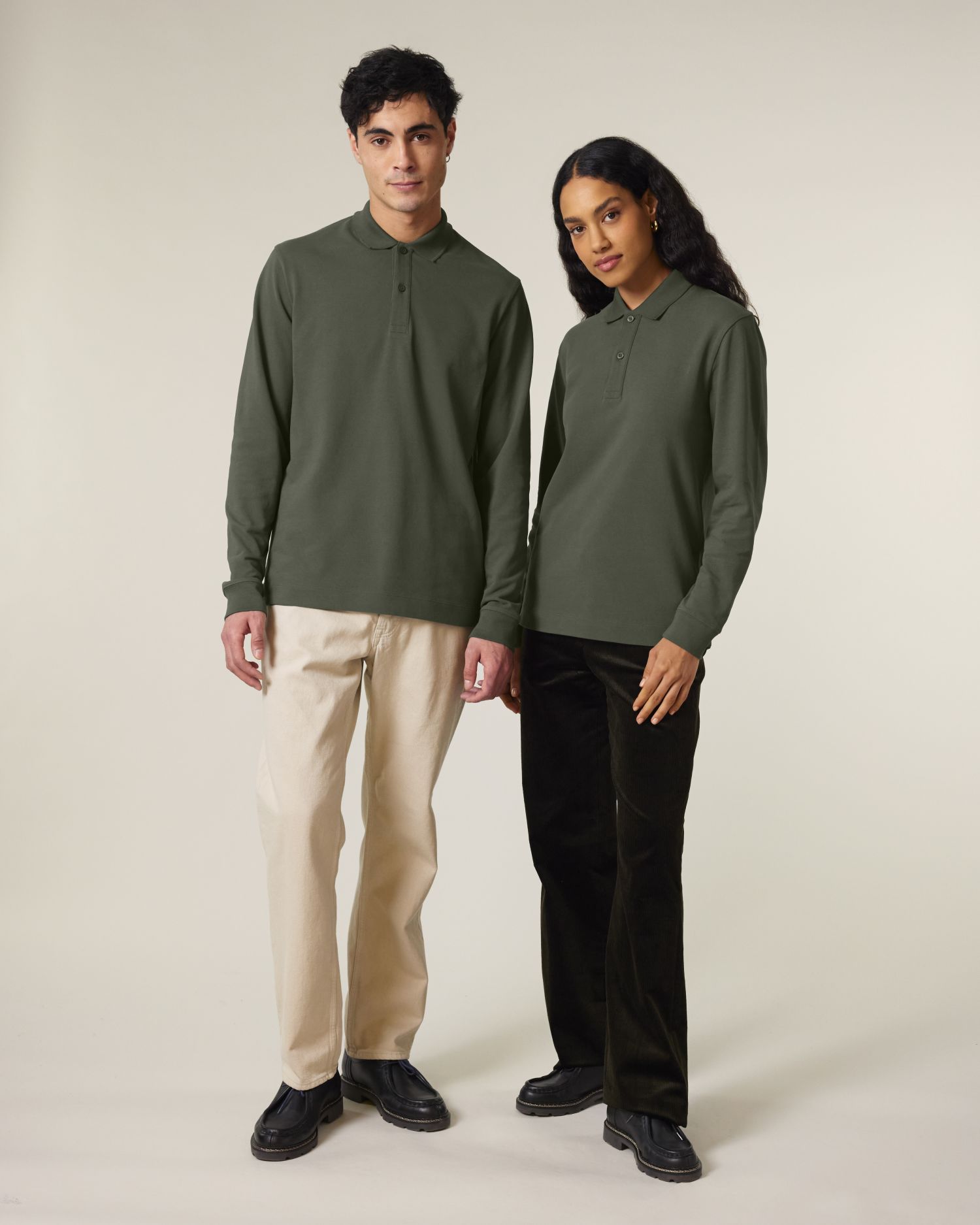 Unisex Organic Cotton Long Sleeve Polo - 240 GSM | Prepster 2.0 STPU223