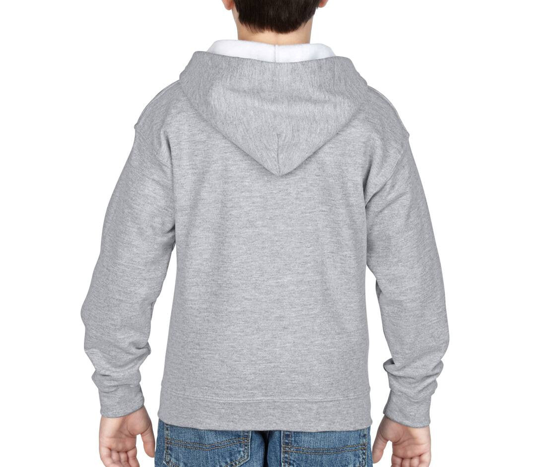 Sudadera Gildan 18600B Kids con capucha y cremallera