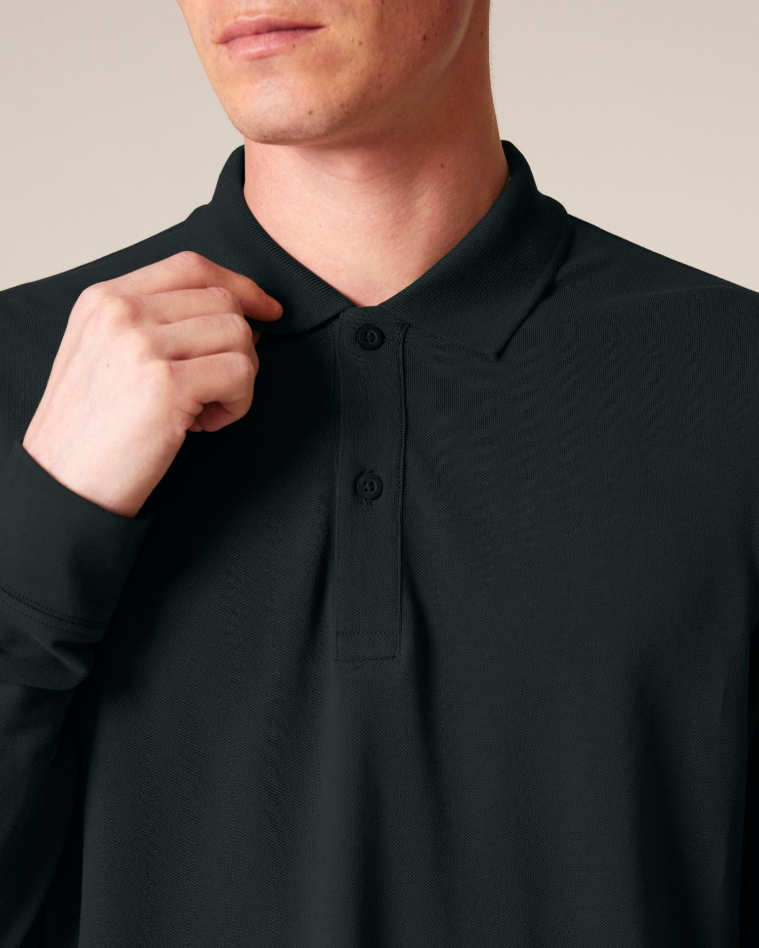 Unisex Organic Cotton Long Sleeve Polo - 240 GSM | Prepster 2.0 STPU223