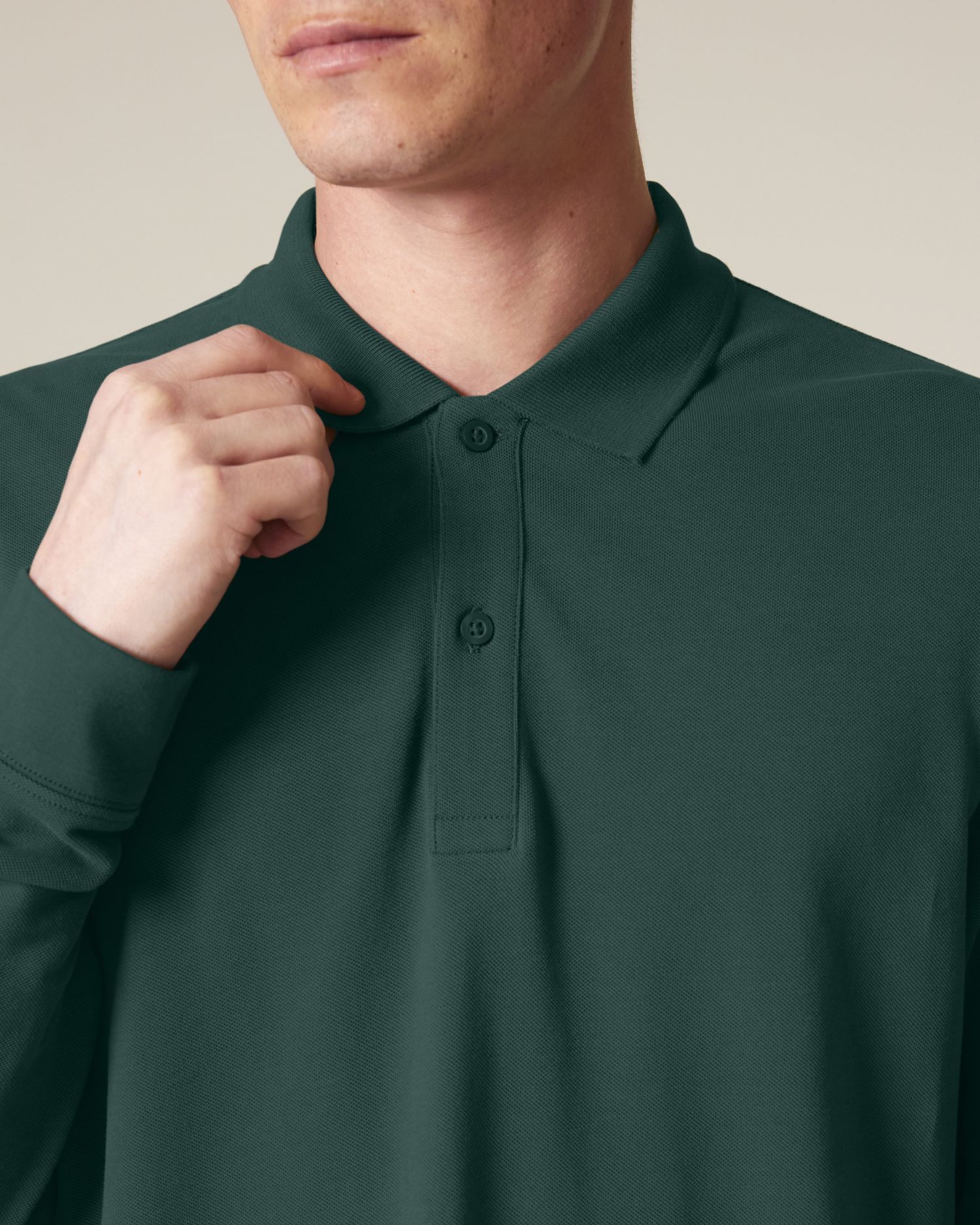 Unisex Organic Cotton Long Sleeve Polo - 240 GSM | Prepster 2.0 STPU223