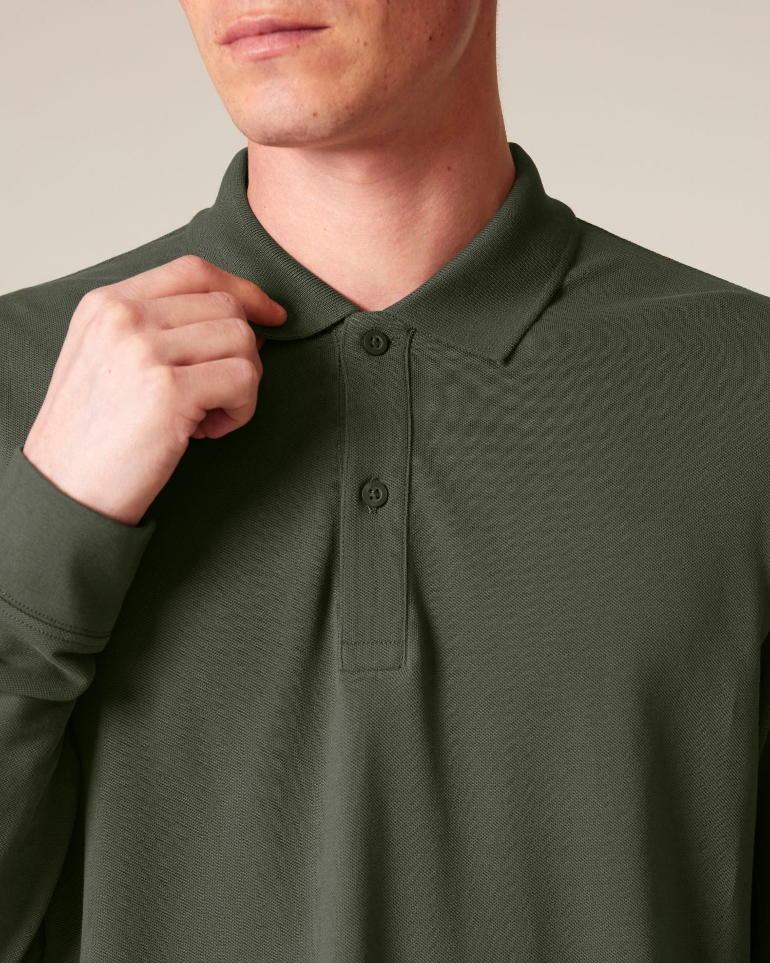 Unisex Organic Cotton Long Sleeve Polo - 240 GSM | Prepster 2.0 STPU223