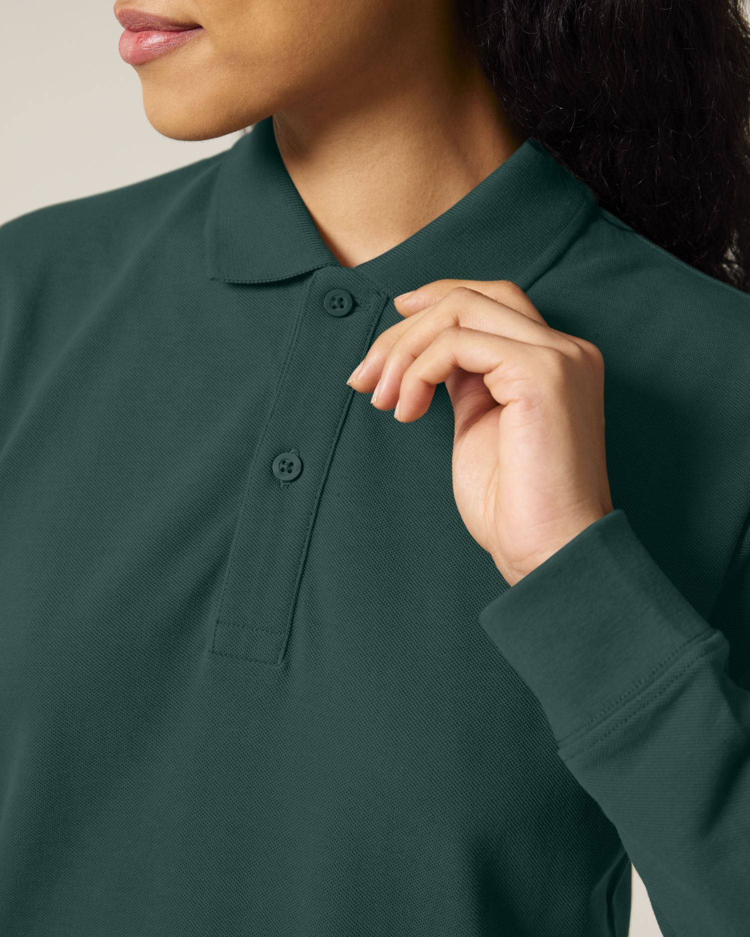 Unisex Organic Cotton Long Sleeve Polo - 240 GSM | Prepster 2.0 STPU223