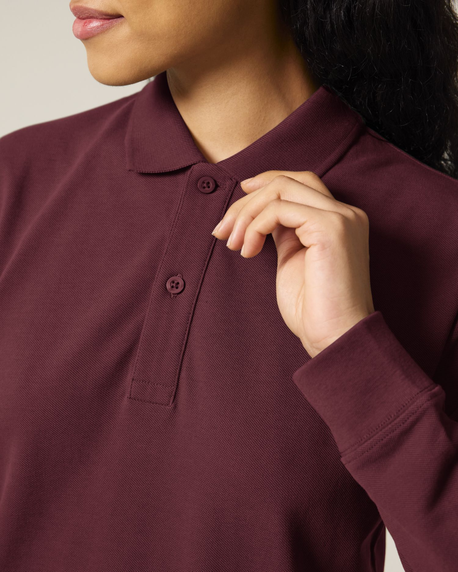 Unisex Organic Cotton Long Sleeve Polo - 240 GSM | Prepster 2.0 STPU223