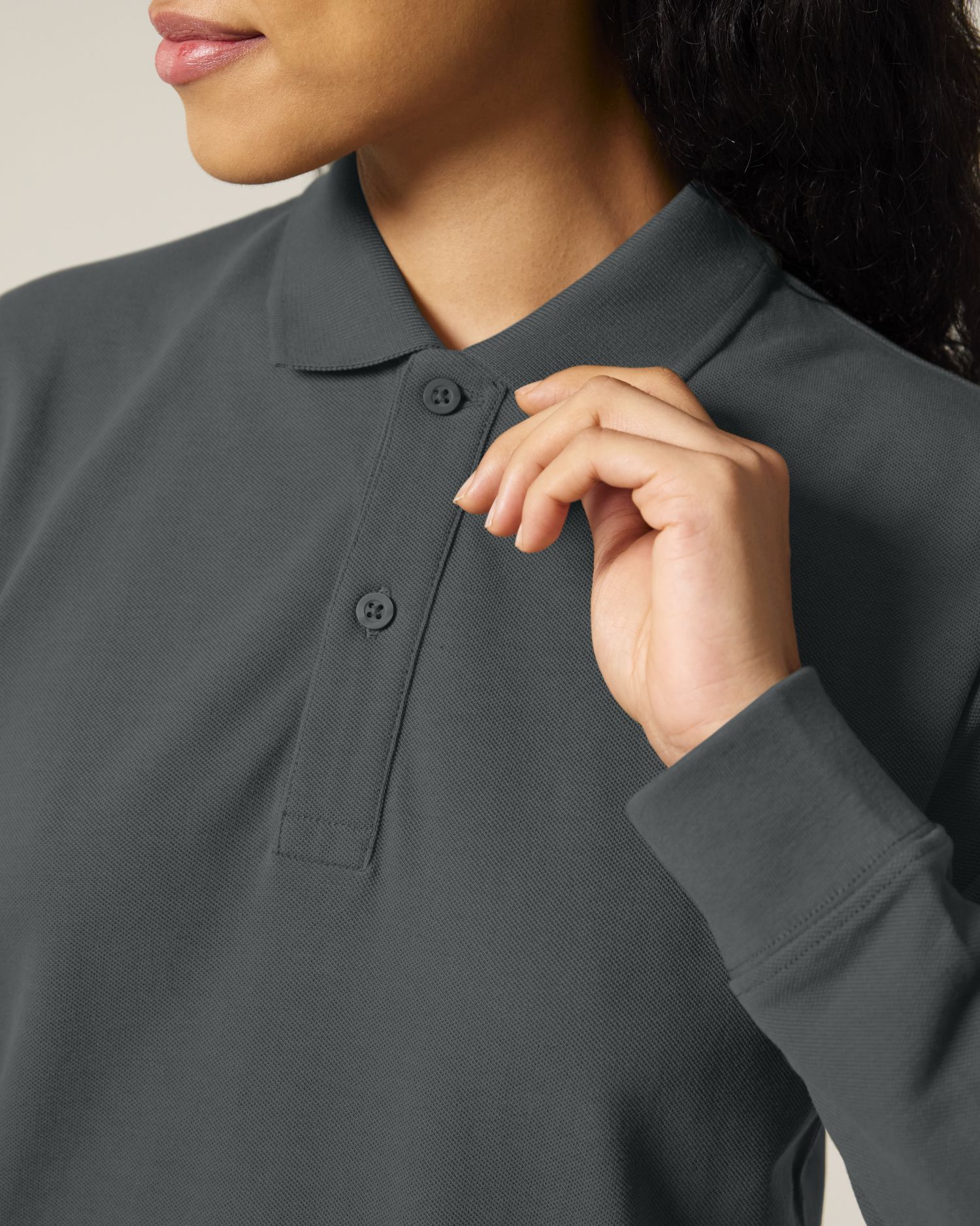 Unisex Organic Cotton Long Sleeve Polo - 240 GSM | Prepster 2.0 STPU223