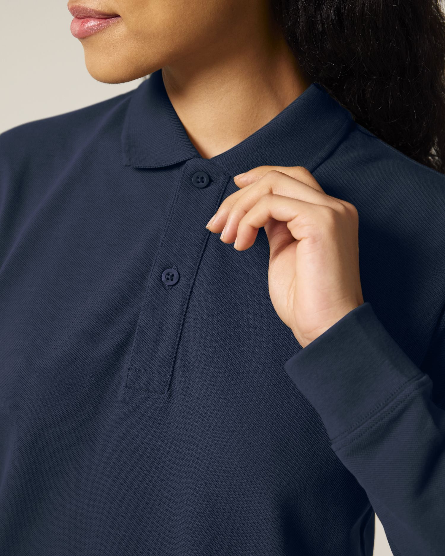 Unisex Organic Cotton Long Sleeve Polo - 240 GSM | Prepster 2.0 STPU223