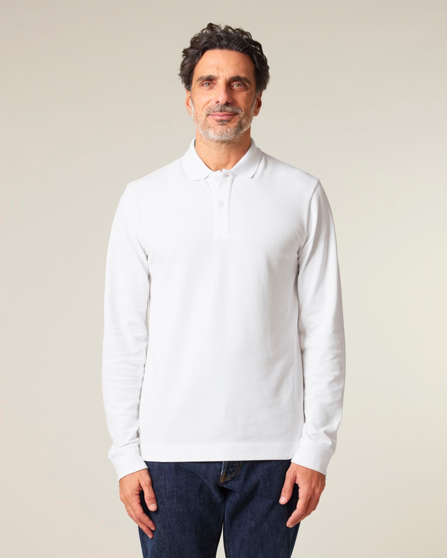 Unisex Organic Cotton Long Sleeve Polo - 240 GSM | Prepster 2.0 STPU223