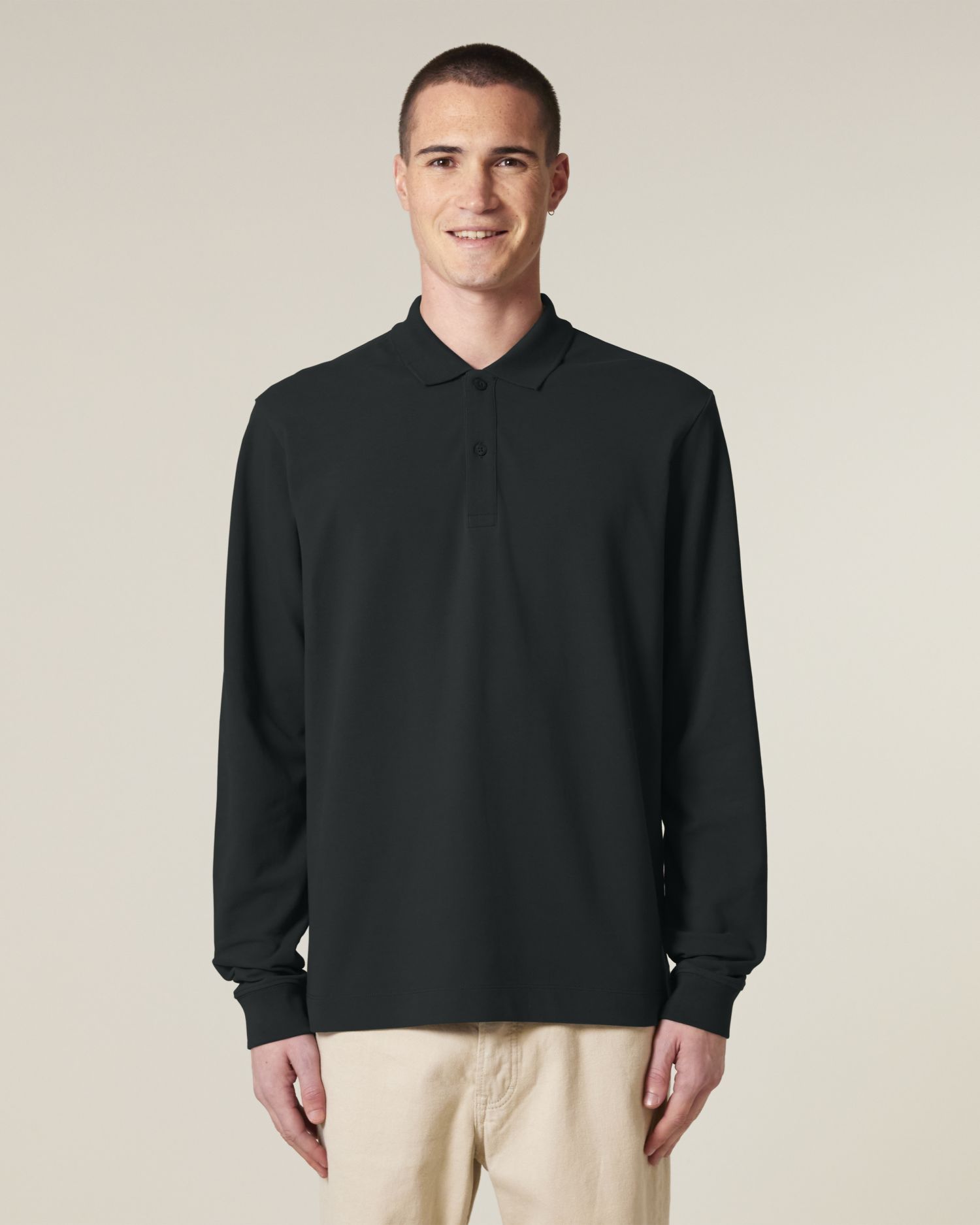 Unisex Organic Cotton Long Sleeve Polo - 240 GSM | Prepster 2.0 STPU223