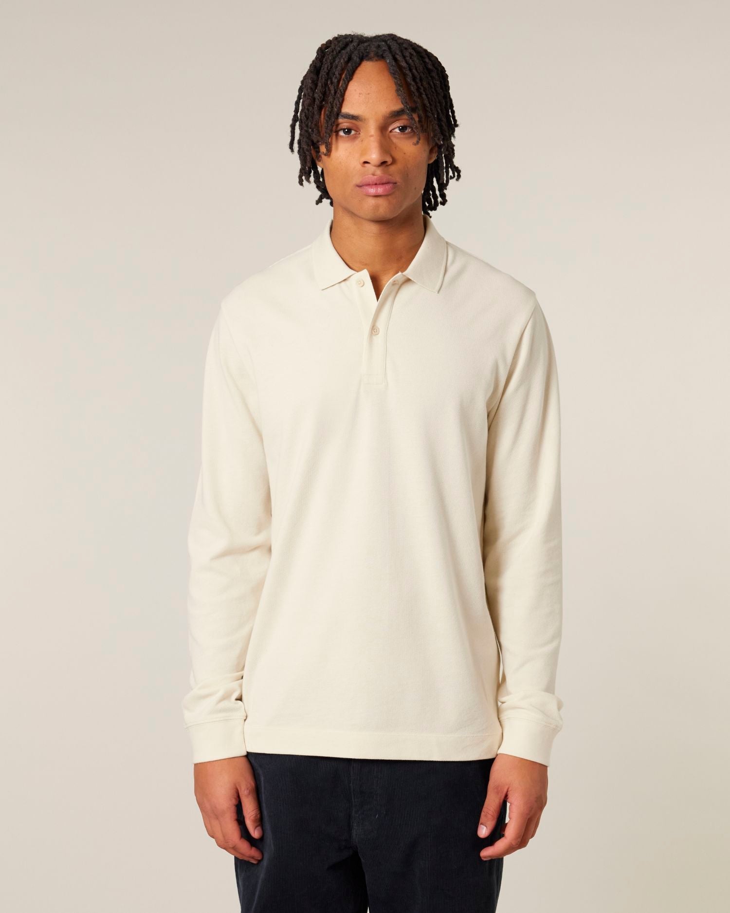 Unisex Organic Cotton Long Sleeve Polo - 240 GSM | Prepster 2.0 STPU223