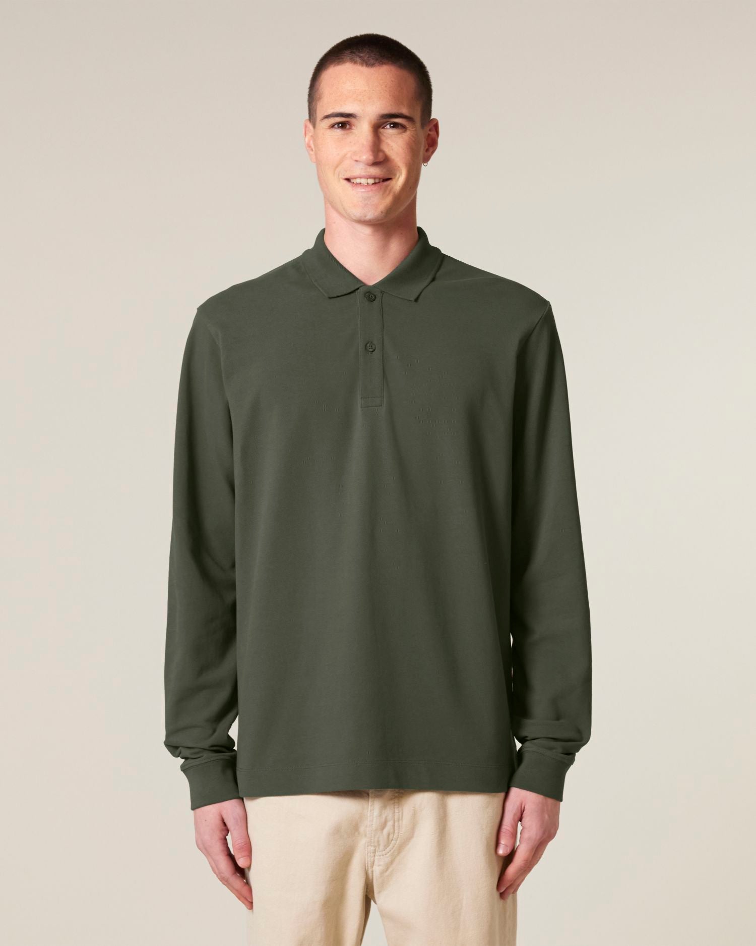 Unisex Organic Cotton Long Sleeve Polo - 240 GSM | Prepster 2.0 STPU223