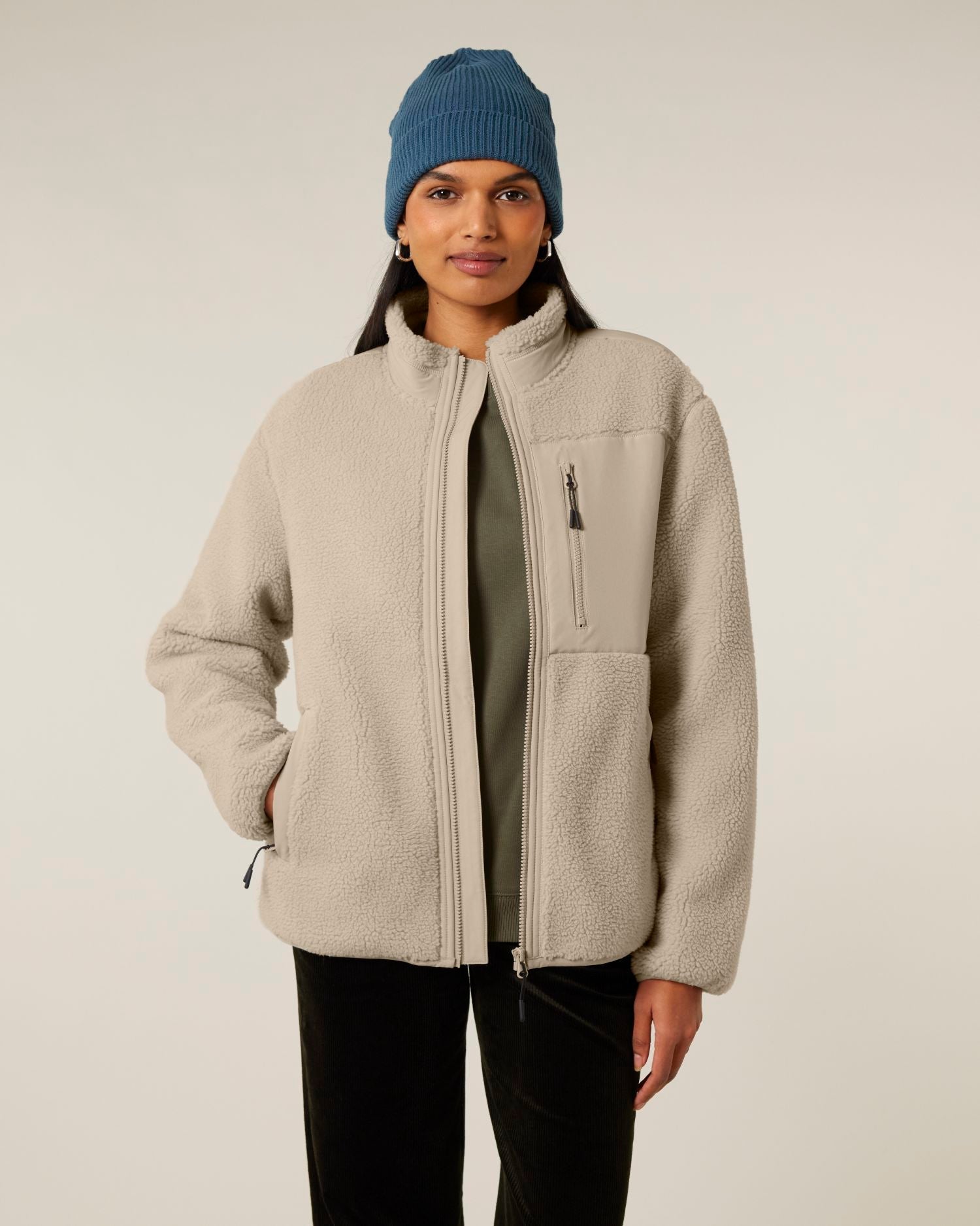 Unisex Recycled Sherpa Jacket - 450 GSM | Brooker STJU248