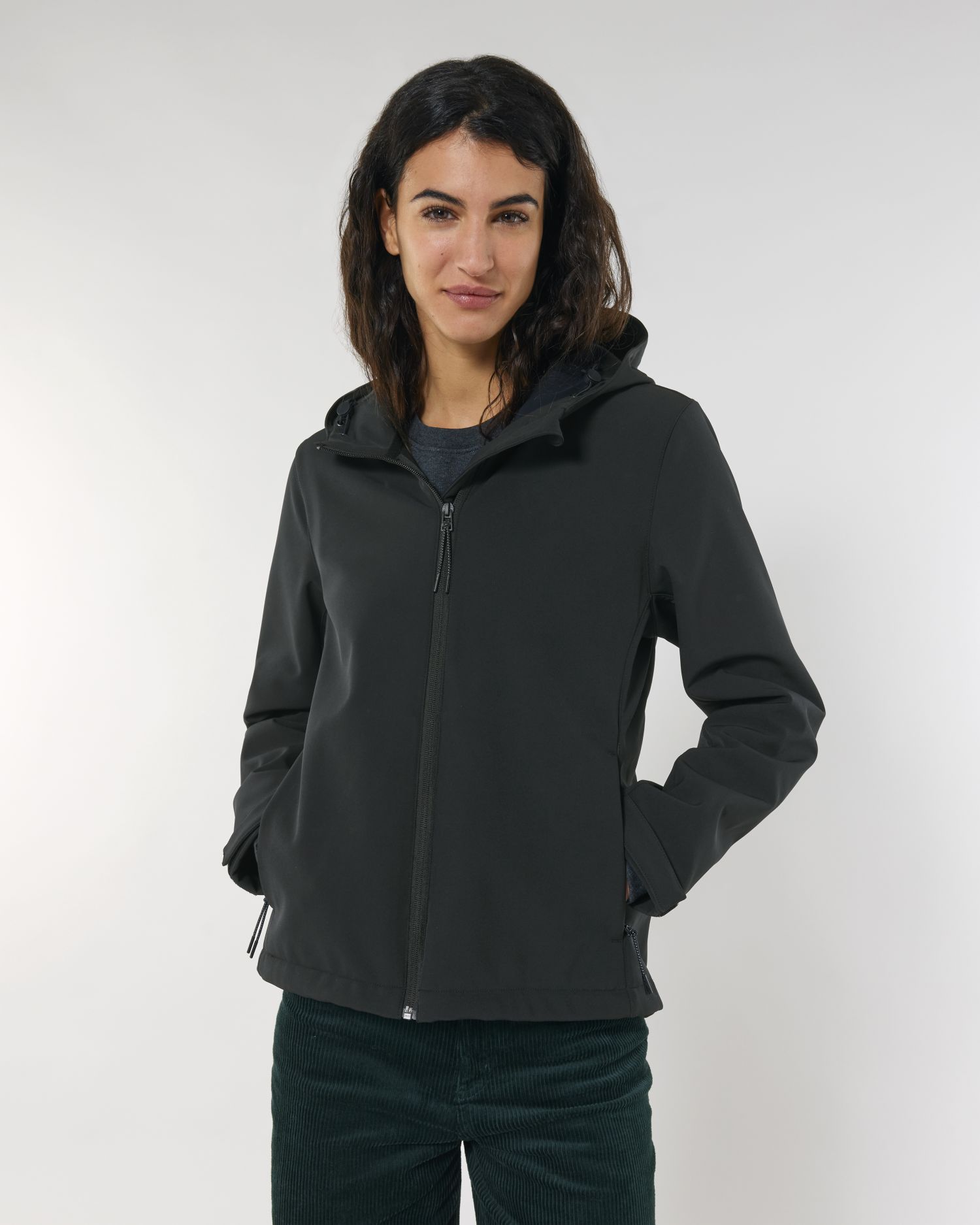 Women's Hooded Water-Repellent Softshell Jacket - 342 GSM | Stella Discoverer STJW159