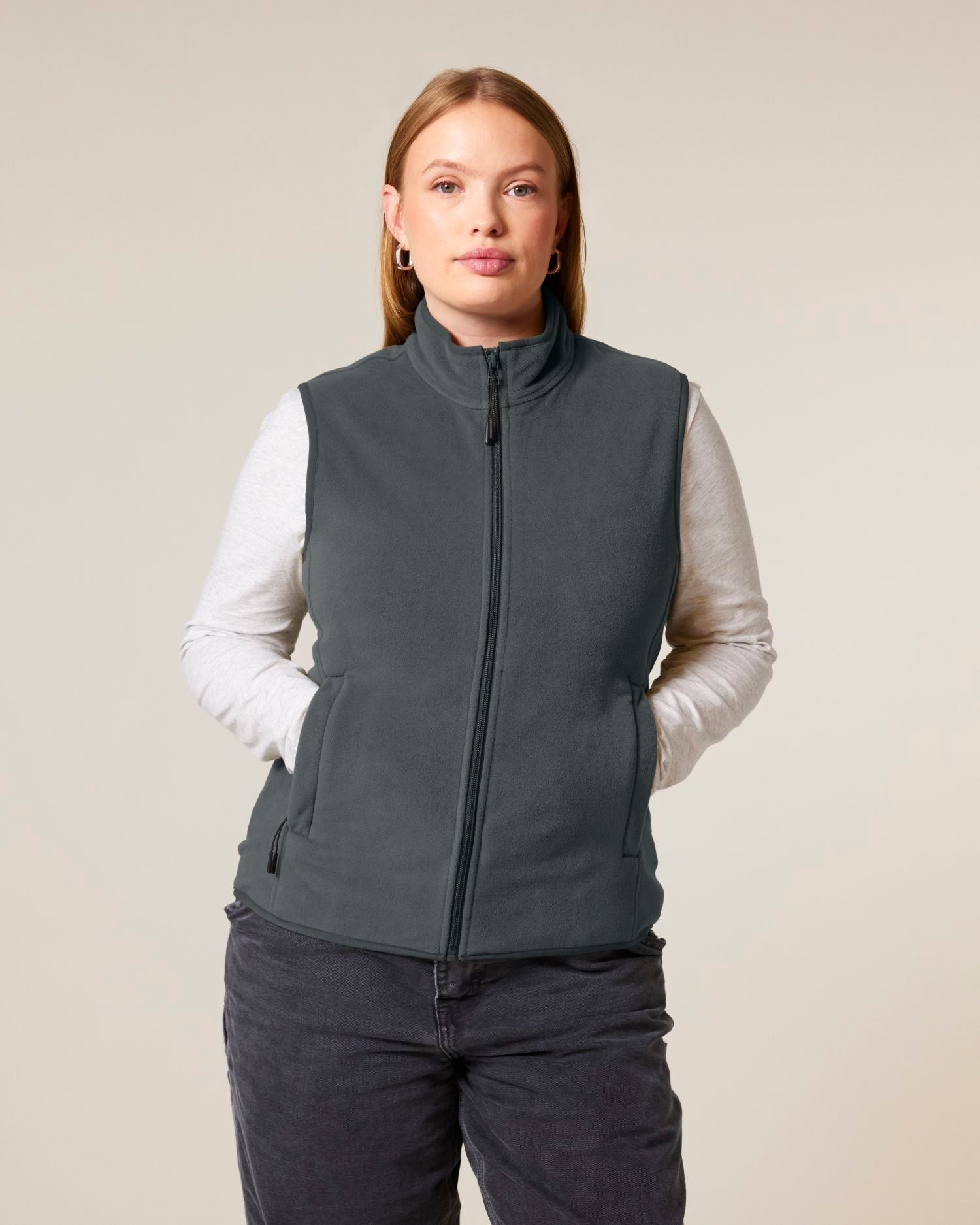 Women’s Recycled Sleeveless Fleece Jacket - 300 GSM | Stella Quester STJW241