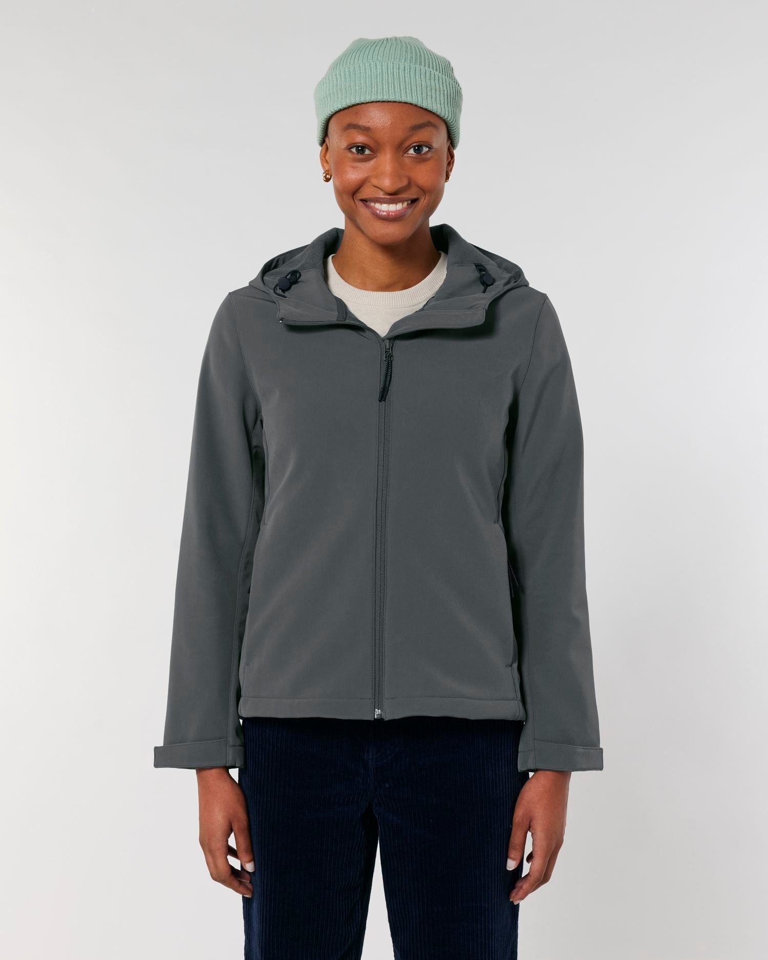 Women's Hooded Water-Repellent Softshell Jacket - 342 GSM | Stella Discoverer STJW159