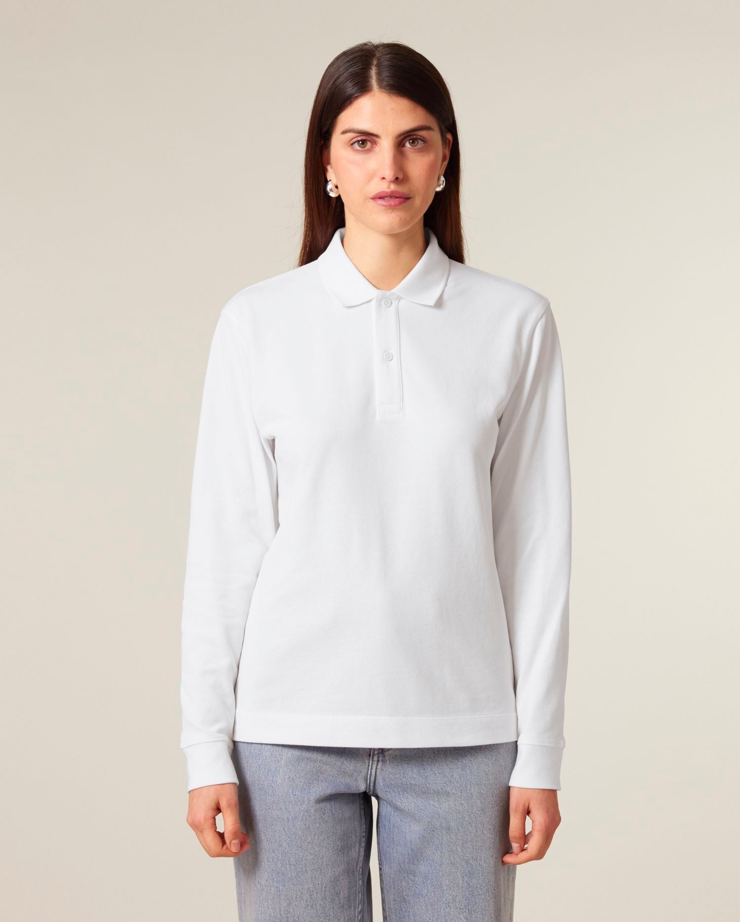 Unisex Organic Cotton Long Sleeve Polo - 240 GSM | Prepster 2.0 STPU223