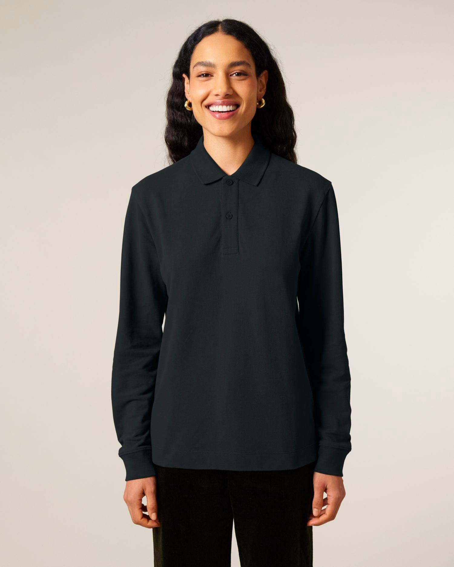 Unisex Organic Cotton Long Sleeve Polo - 240 GSM | Prepster 2.0 STPU223