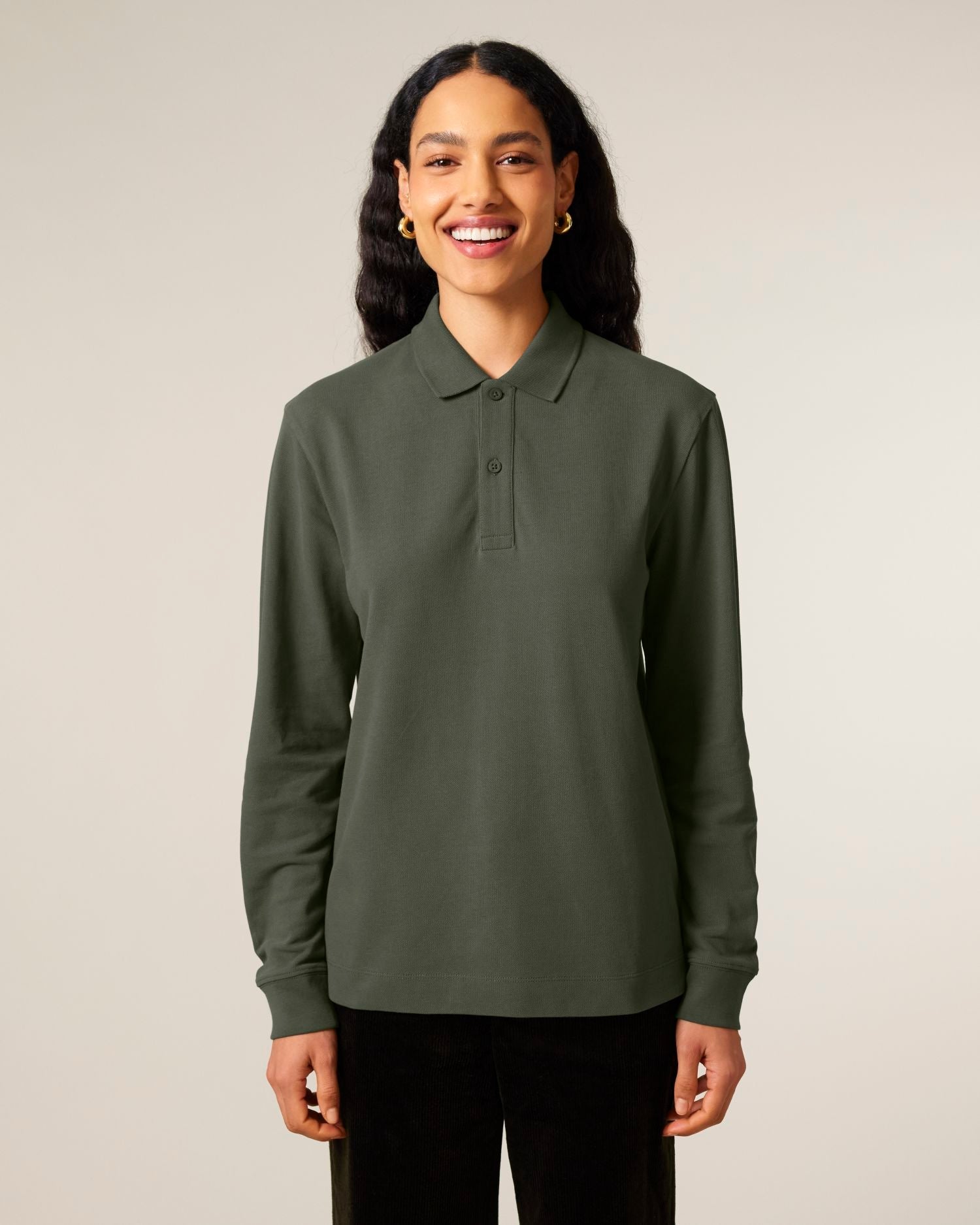 Unisex Organic Cotton Long Sleeve Polo - 240 GSM | Prepster 2.0 STPU223