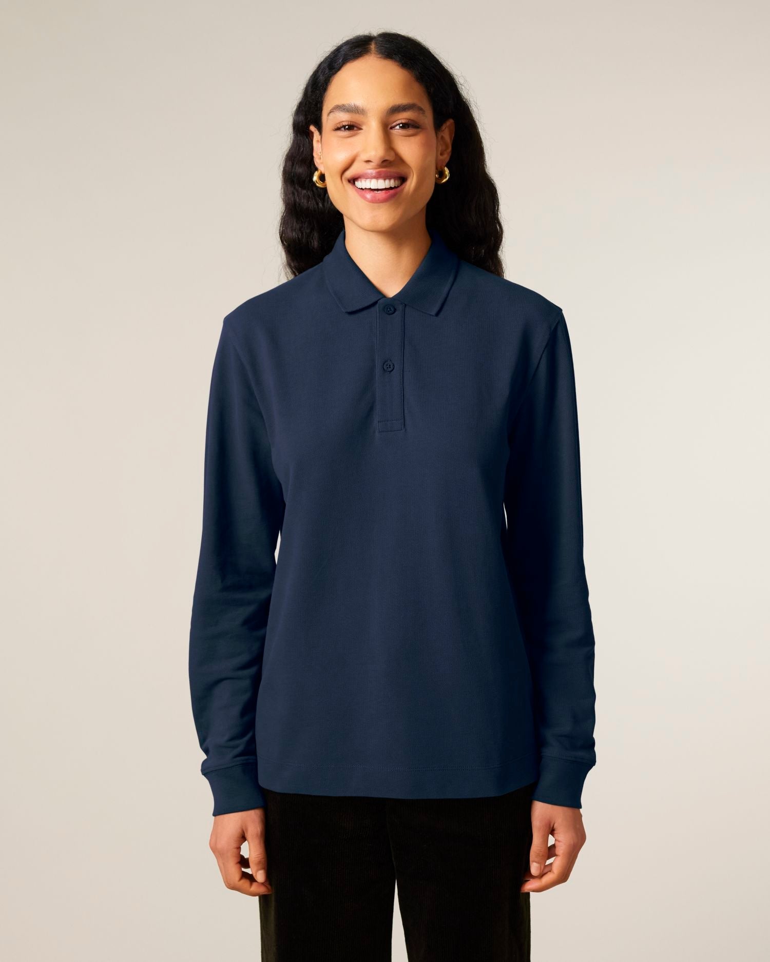 Unisex Organic Cotton Long Sleeve Polo - 240 GSM | Prepster 2.0 STPU223