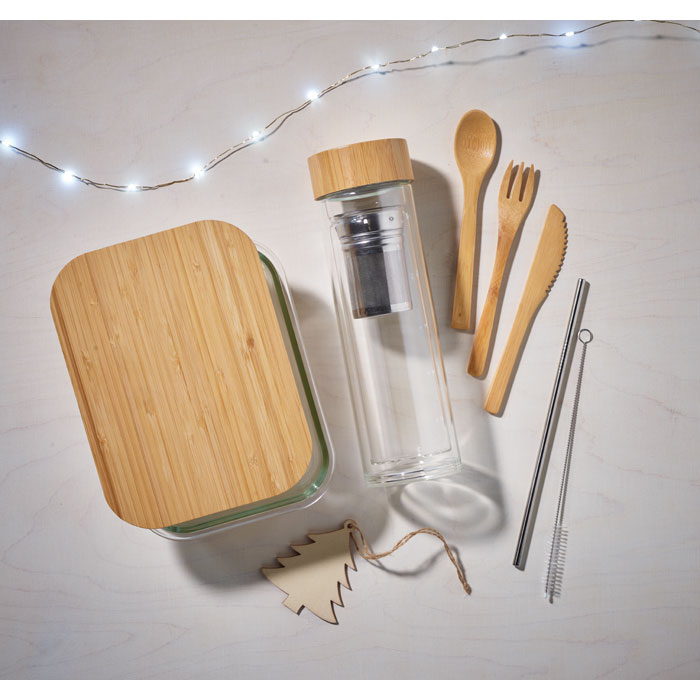 Glass Lunchbox With Bamboo Lid | TUNDRA LUNCHBOX - MO9962